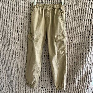 3 Pairs Boys Cotton Cargo Pants Light Beige, Tan & Khaki  Size 13 NWOT